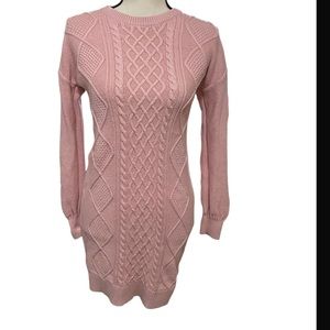NWOT pink Calvin Klein knit sweater dress